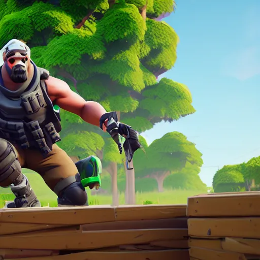 Image similar to bearsnake as a fortnite character, screenshot from fortnite, 3 d unreal engine render