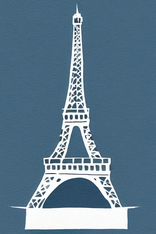 Image similar to minimalist watercolor art of the eiffel tower, illustration, vector art