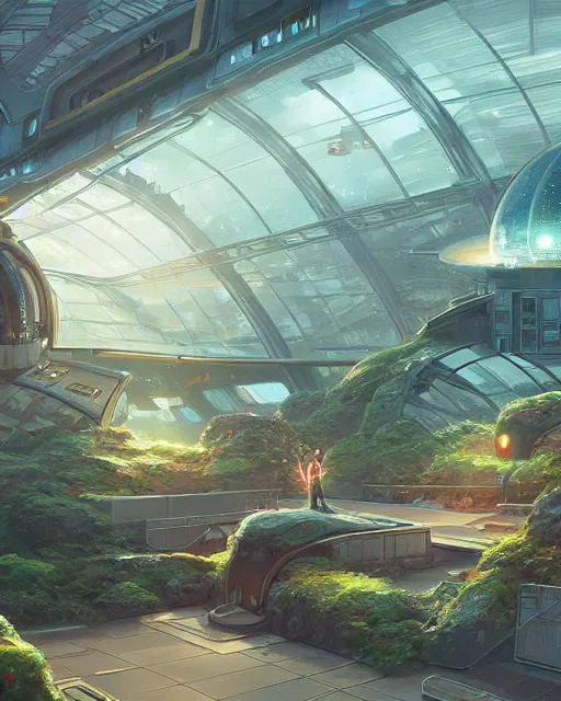 Prompt: concept art of a observatory on a rocky alien planet, greenhouses, futurstic civilization | | cute - fine - fine details by stanley artgerm lau, wlop, rossdraws, and sakimichan, trending on artstation, brush strokes