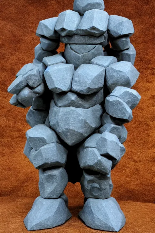 Prompt: dungeons and dragons stone golem shaped like a huge angular dwarven stone statue | hyperdetailed | menacing | style of jeff easley and wayne reynolds |