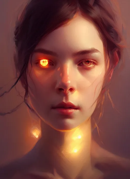 Image similar to realistic portrait, intricate, elegant, glowing lights, highly detailed, digital painting, artstation, concept art, smooth, sharp focus, illustration, art by wlop, mars ravelo and greg rutkowski