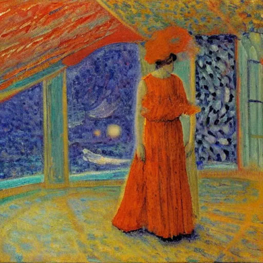 Prompt: Liminal space in outer space by Henri Lebasque