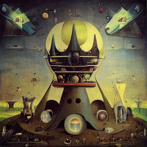 Image similar to “utopia, afrofuturism by hieronymus bosch and beeple”
