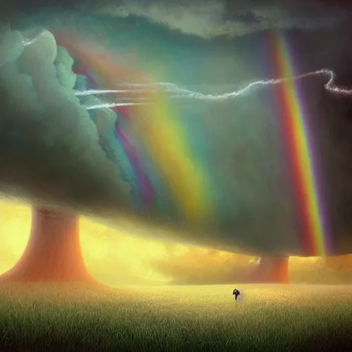 Image similar to thunderstorms and rainbows by gediminas pranckevicius