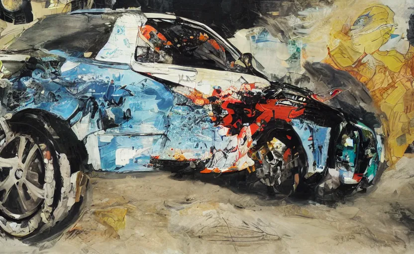 Image similar to ae87 car with sports texture with road track intricate details by Sandra Chevrier