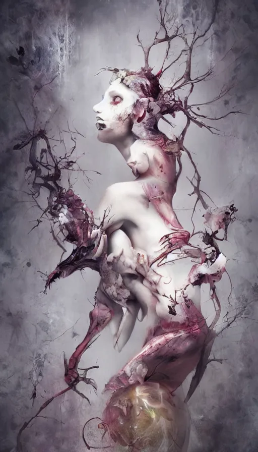 Image similar to life and death mixing together, by ryohei hase