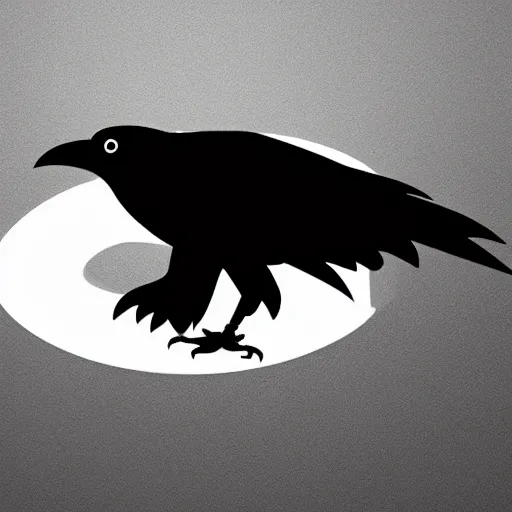 Prompt: Raven, logo, trending on dribbble.com mascot