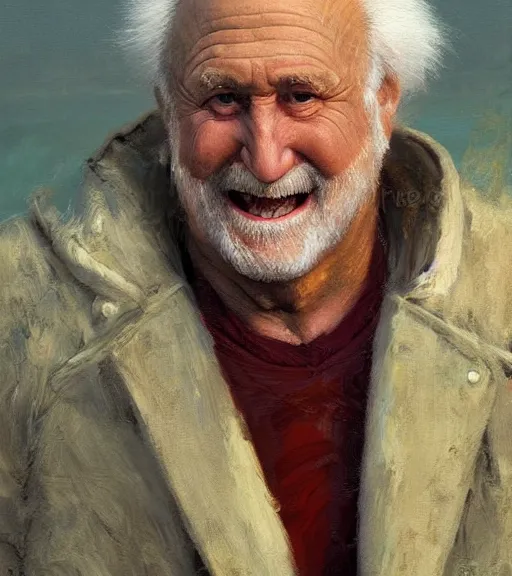 Prompt: portrait of hide the pain harold, accurate and detailed, round face, earnest, stock photo, Nikon 50mm f/1.8G, greg rutkowski, ilya repin