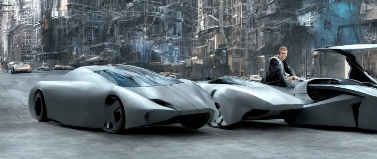 Prompt: the vehicles of Minority Report The Movie,
