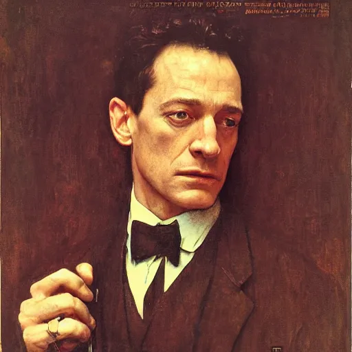 Image similar to portrait of jason isaacs, long shot, bouguereau, norman rockwell, mucha