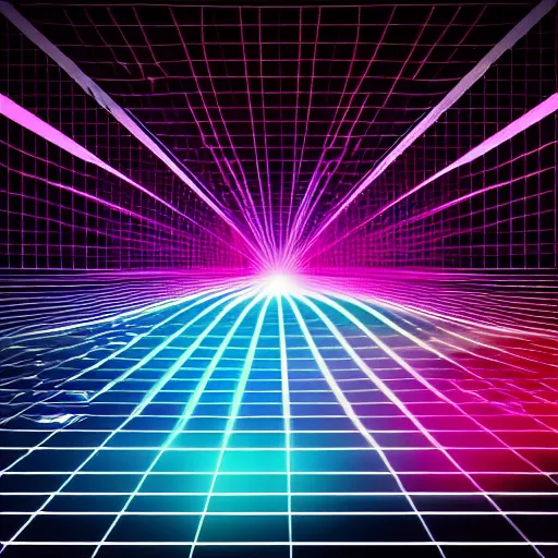 Image similar to minimalist poster of a synthwave wireframe intergalactic planetary future space vehicles that look super stylish. neofuturism. grid. lines