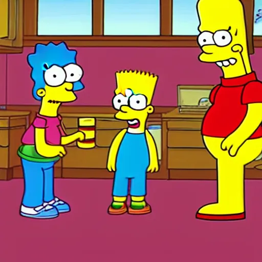 Prompt: still from The Simpsonsl