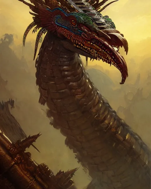 Prompt: fierce and deadly quetzalcoatl, fantasy character portrait, ultra realistic, concept art, intricate details, highly detailed by greg rutkowski, gaston bussiere, craig mullins, simon bisley