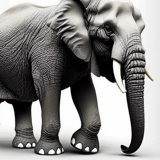 Image similar to elephant and t - rex!!! hybrid!!!!!!!!!