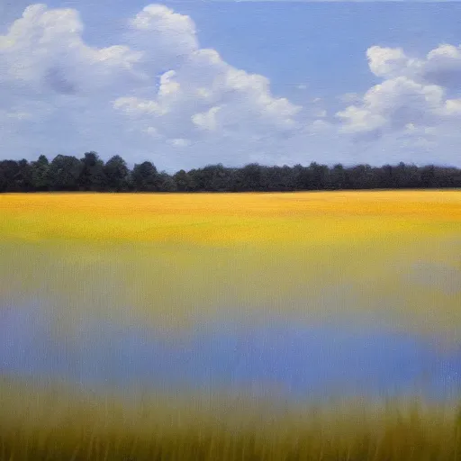 Prompt: a big tear in reality opens over a calm field in summer, award-winning, trending on artstation, oil on canvas, masterpiece