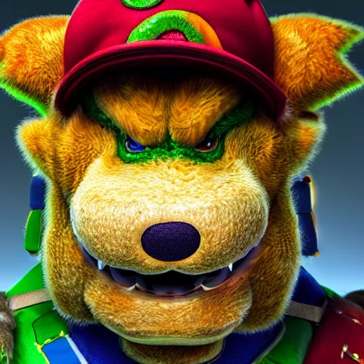 Image similar to stunning award winning hyperrealistic hdr 8 k highly detailed portrait photo of bowser as a real human