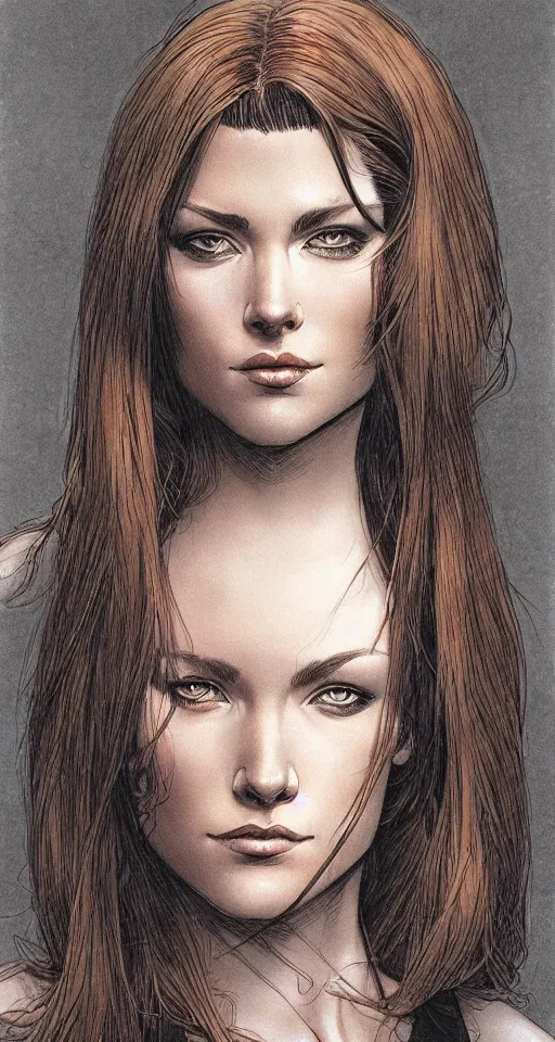 Image similar to a beautiful portrait of a woman Travis Charest style