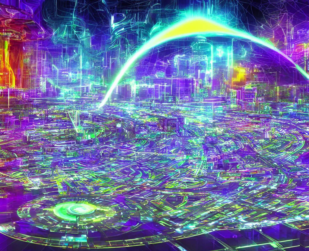 Image similar to techno - spiritual futurist utopian plaza, perfect future, award winning digital art