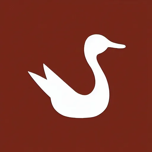 Image similar to a duck, modern, pictorial mark, iconic logo symbol