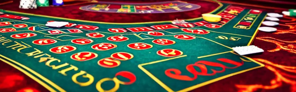 Image similar to ultra realistic photography of a casino table