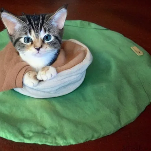 Prompt: very very very cute cat burrito cute detailed