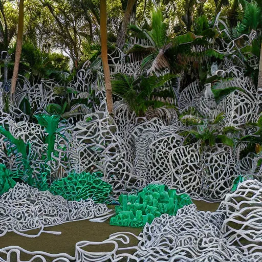 Image similar to jungle made of styrofoam on beach