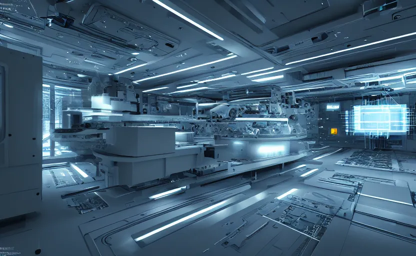 Image similar to highly detailed futuristic automation process, 8 k render, natural light, sharp