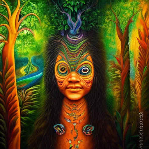 Image similar to ayahuasca journey in oil painting, trending on artstation, award winning, emotional, highly detailed dark surrealist art