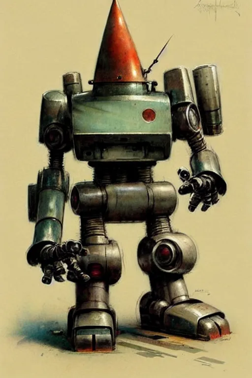 Image similar to ( ( ( ( ( 1 9 5 0 s robot knome mecha. muted colors. ) ) ) ) ) by jean - baptiste monge!!!!!!!!!!!!!!!!!!!!!!!!!!!!!!