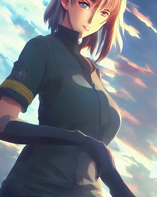 Image similar to anime yvonne strahovski, full shot, atmospheric lighting, detailed face, by makoto shinkai, stanley artgerm lau, wlop, rossdraws