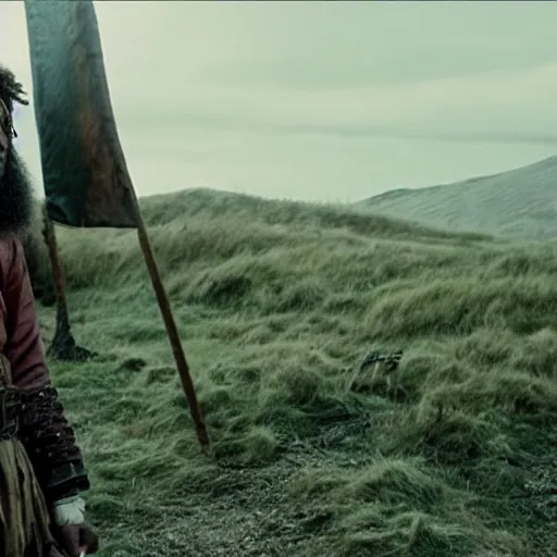 Image similar to juice wrld in vikings 4 k detailed super realistic