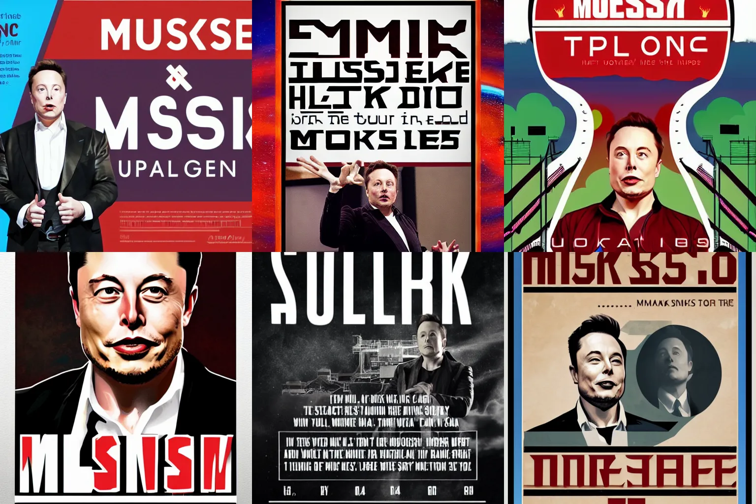 Prompt: elon musk hope poster