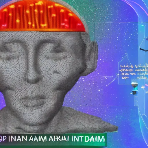 Prompt: a dream made by a complex neural AI model which gives it sentiennce, 8k, wide angle
