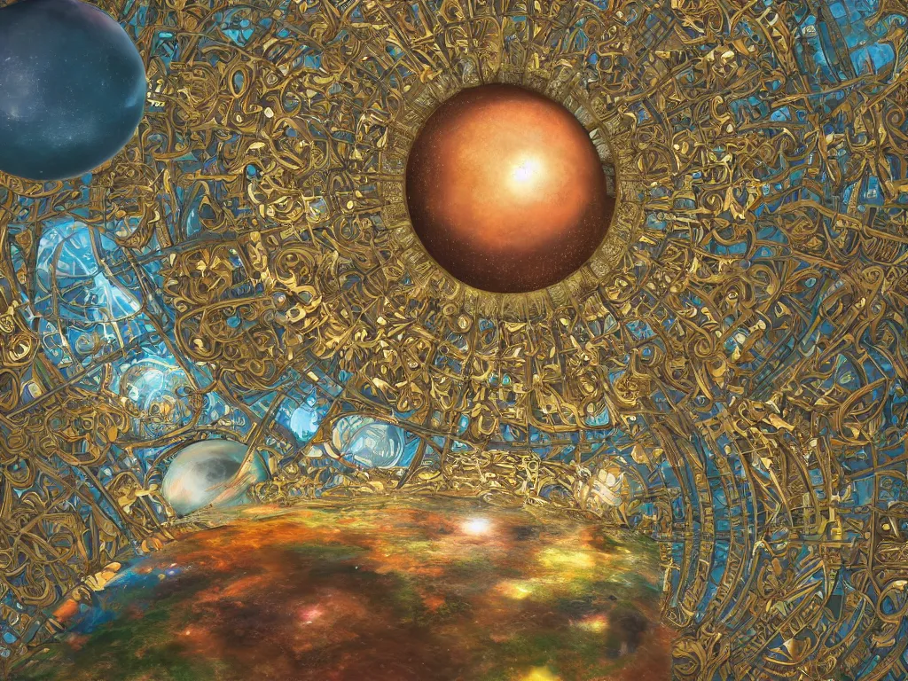 Image similar to the universe is a spheroid region 7 0 5 meters in diameter, shaman nature, 3 d render, sunlight study, by clara peeters and ( ( ( ( lisa frank ) ) ) ), art nouveau, 8 k, extreme detail, sharp focus, octane render