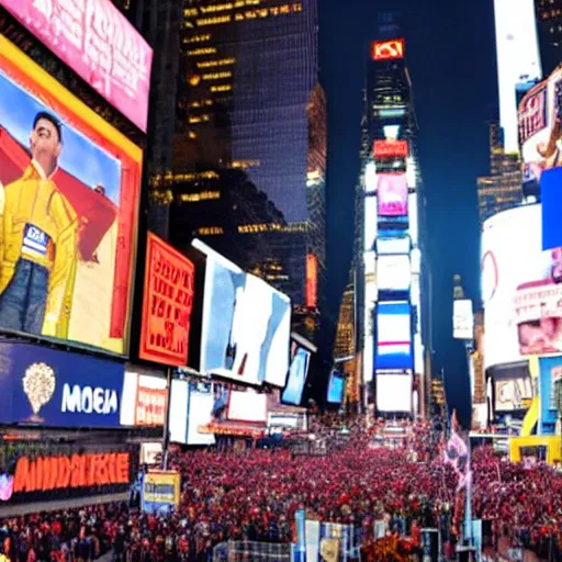 Image similar to Nicolas Maduro in Times Square