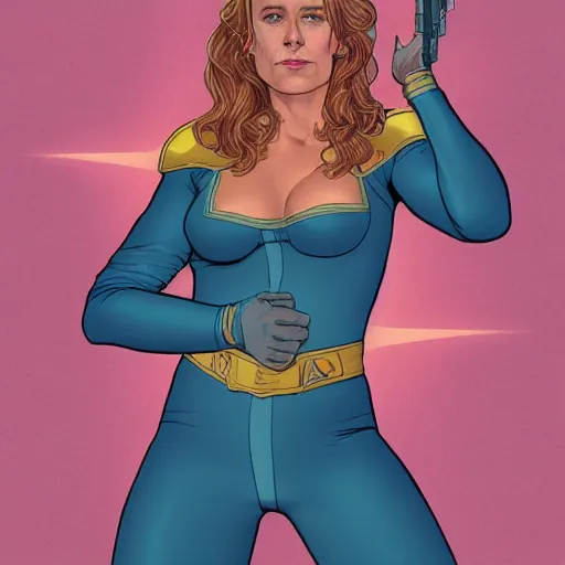 Image similar to a detailed illustration of a Elizabeth Shue, jenny Frison