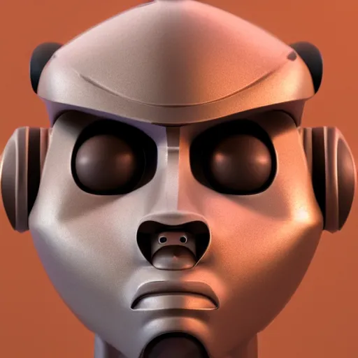 Image similar to 3 d render of the face of a robot, by vitaly bulgarov, front view, symmetry, octane render, beautiful