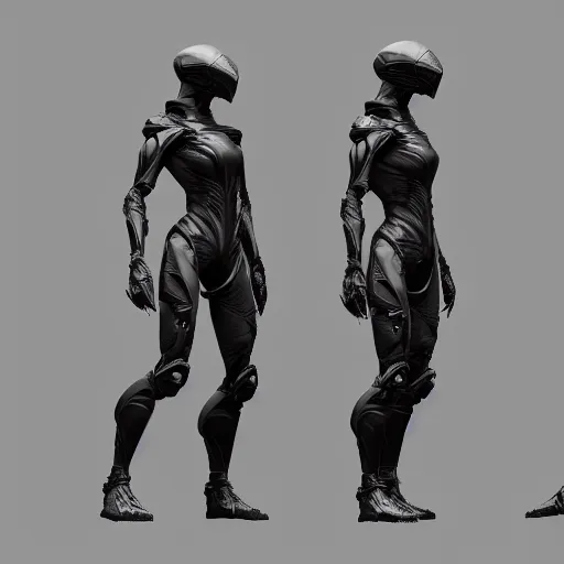 Prompt: futuristic gothic crysis suit character concept 3D render by Ashley Wood and Mike Mignola and moebius, artstation, 4K detailed post processing, footage