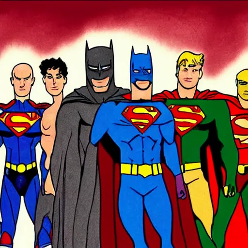 Image similar to bad fanart of the justice league, poorly drawn, amateur, highly detailed, high quality, high resolution