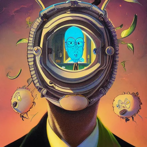 Image similar to lucky irocez projector portrait by gaston bussierre and charles vess and james jean and erik jones and rhads, inspired by rick and morty, epic, funny, huge scale, beautiful fine face features, intricate high details, sharp, ultradetailed