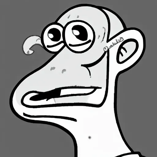 Image similar to handsome squidward, cartoon network style, strong chin, detailed lines