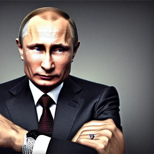 Image similar to vladimir putin in style of hoi 4 portrait