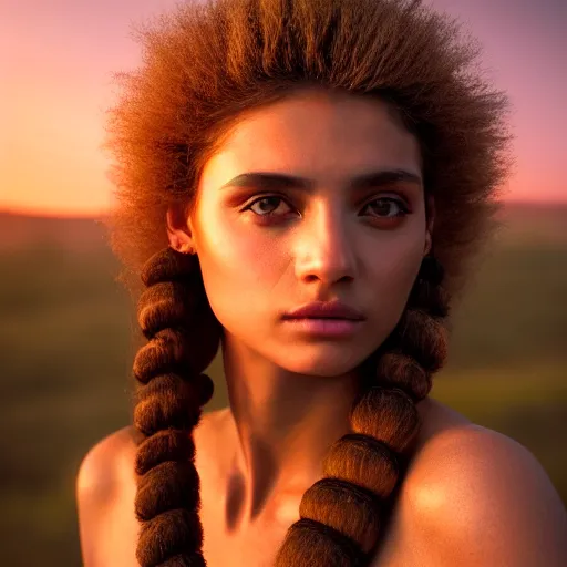 Image similar to photographic portrait of a stunningly beautiful aztec female in soft dreamy light at sunset, contemporary fashion shoot, by edward robert hughes, annie leibovitz and steve mccurry, david lazar, jimmy nelsson, breathtaking, 8 k resolution, extremely detailed, beautiful, establishing shot, artistic, hyperrealistic, beautiful face, octane render