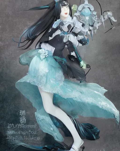 Image similar to Hatsune Miku in wedding outfit by Ruan Jia and Gil Elvgren, fullbody, posing, trending