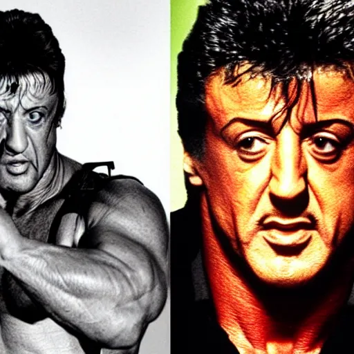 Image similar to stallone as terminator,