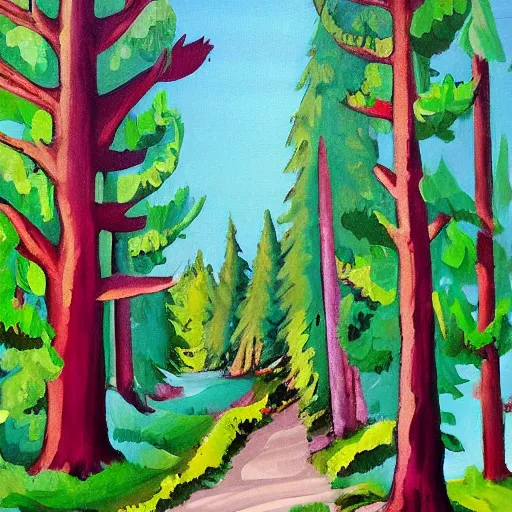 Image similar to 🌲🌲🌲🎨🖌️