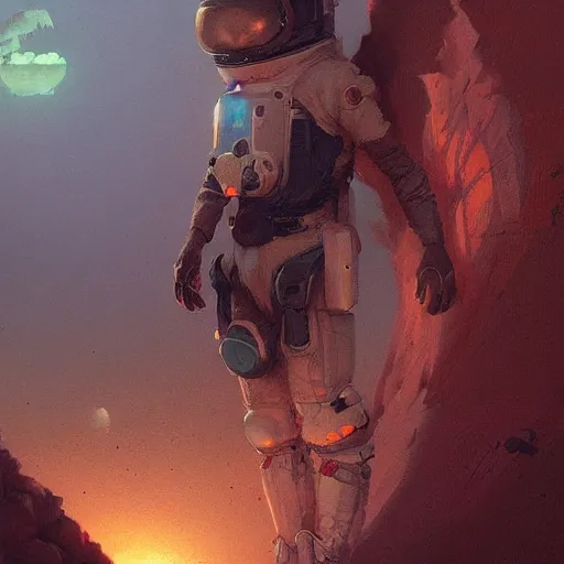 Image similar to 🐇👨‍🚀, digital Art,hyperrealist, artstation, greg rutkowski