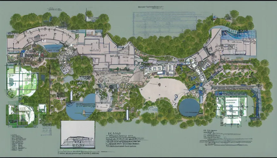 Image similar to architectural plans for future zoo, blueprint and diagram, building plans