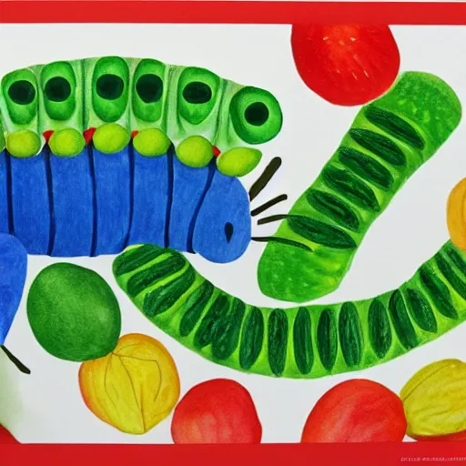 Image similar to the very hungry caterpillar by eric carle