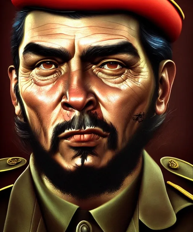 Prompt: ernesto che guevara and fidel castro, highly detailed face!!!, true anatomy!, extremely detailed!, digital painting, unreal engine 5, art by tom bagshaw